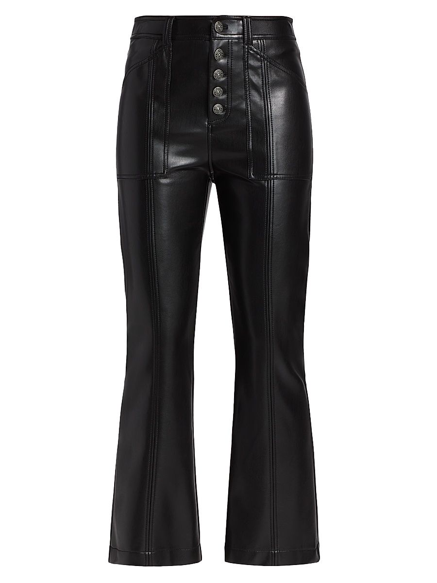 Women's Wallace Vegan Leather Pants - Black - Size 16
