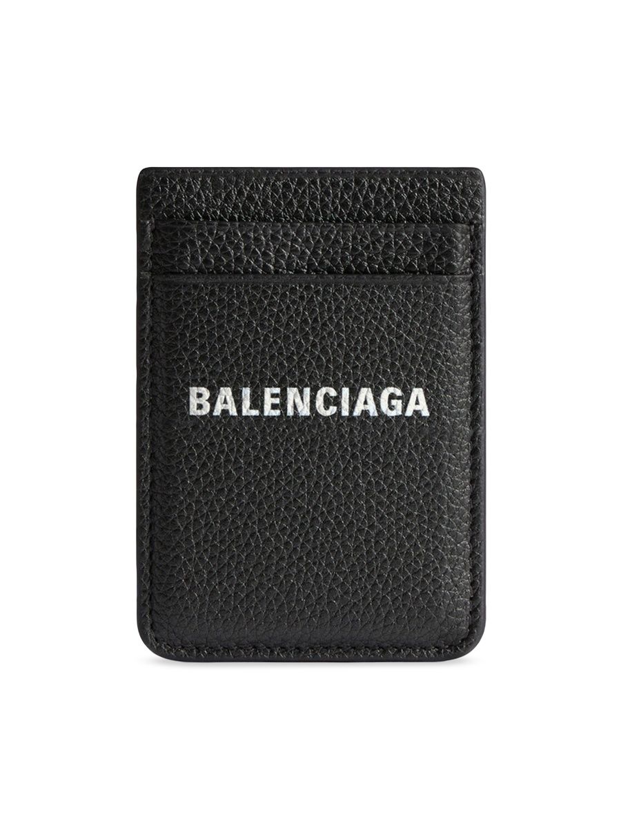 Balenciaga Men's Cash Magnet Card Holder Metallized - Dark Grey