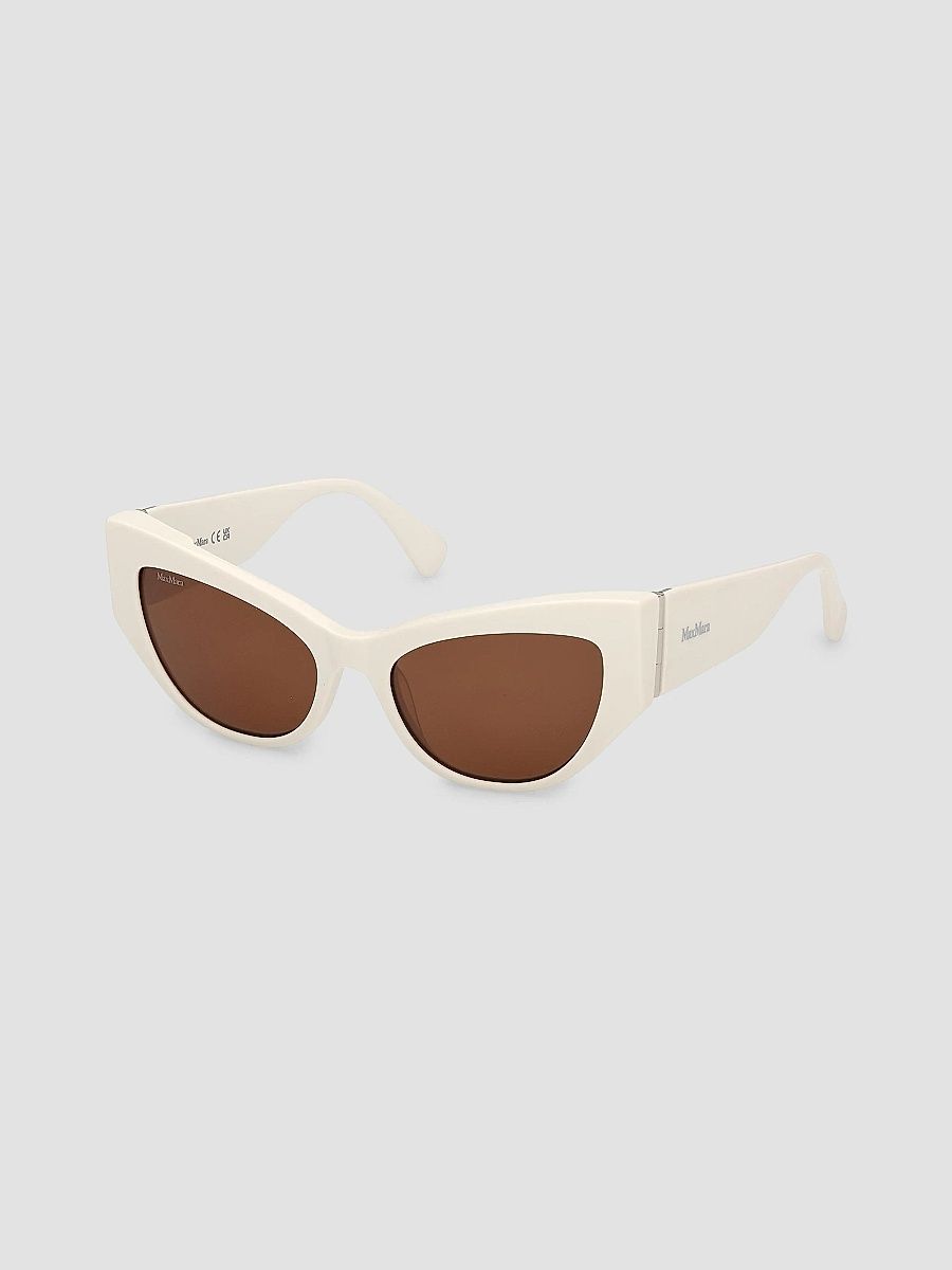Max Mara Women's 54MM Cat-Eye Sunglasses - White Brown