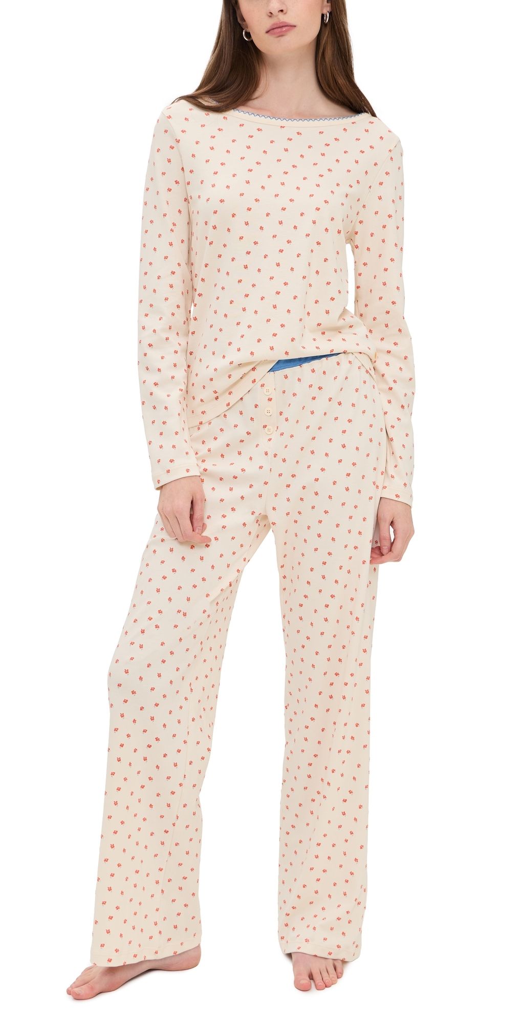 Cozyland by Morgan Lane Ellie Pajama Set Sweet Poppies L