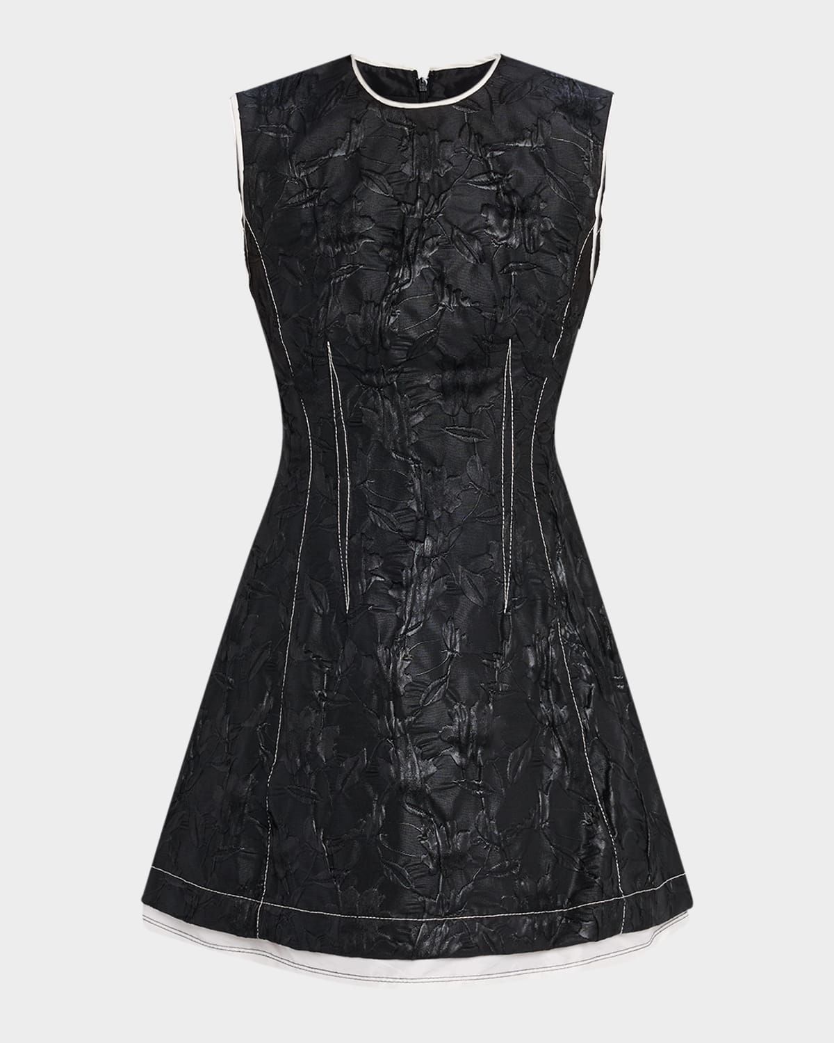 Audrina Jacquard Mini Dress