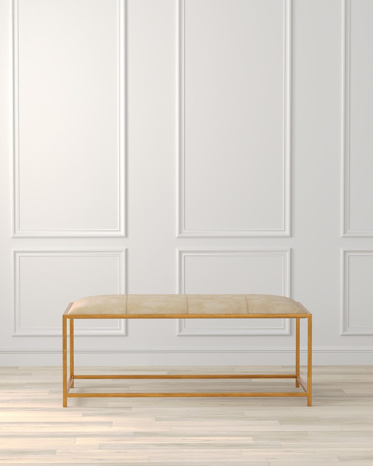 Montvale Leather Bench, 48"