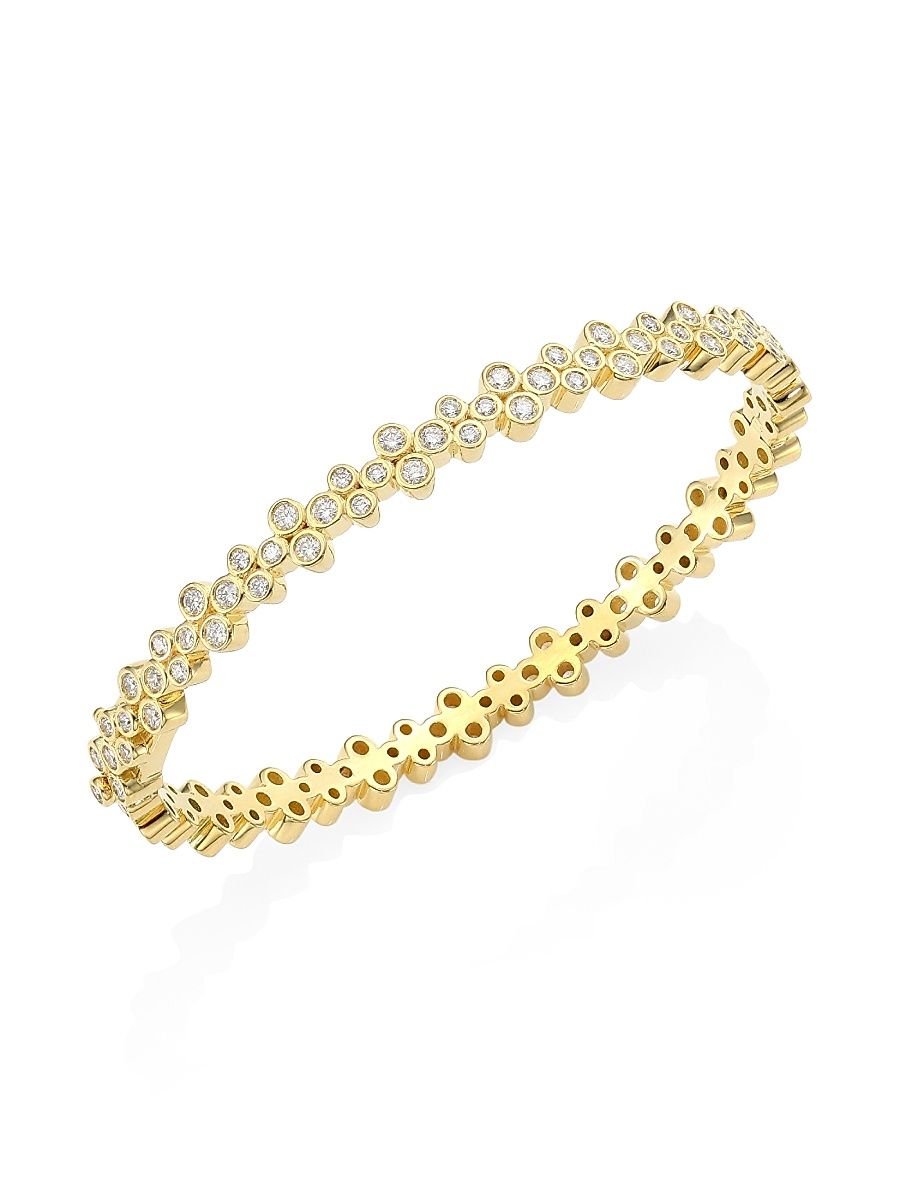 Women's Florence86 Trio Eternity Diamond Bangle - Yellow Gold