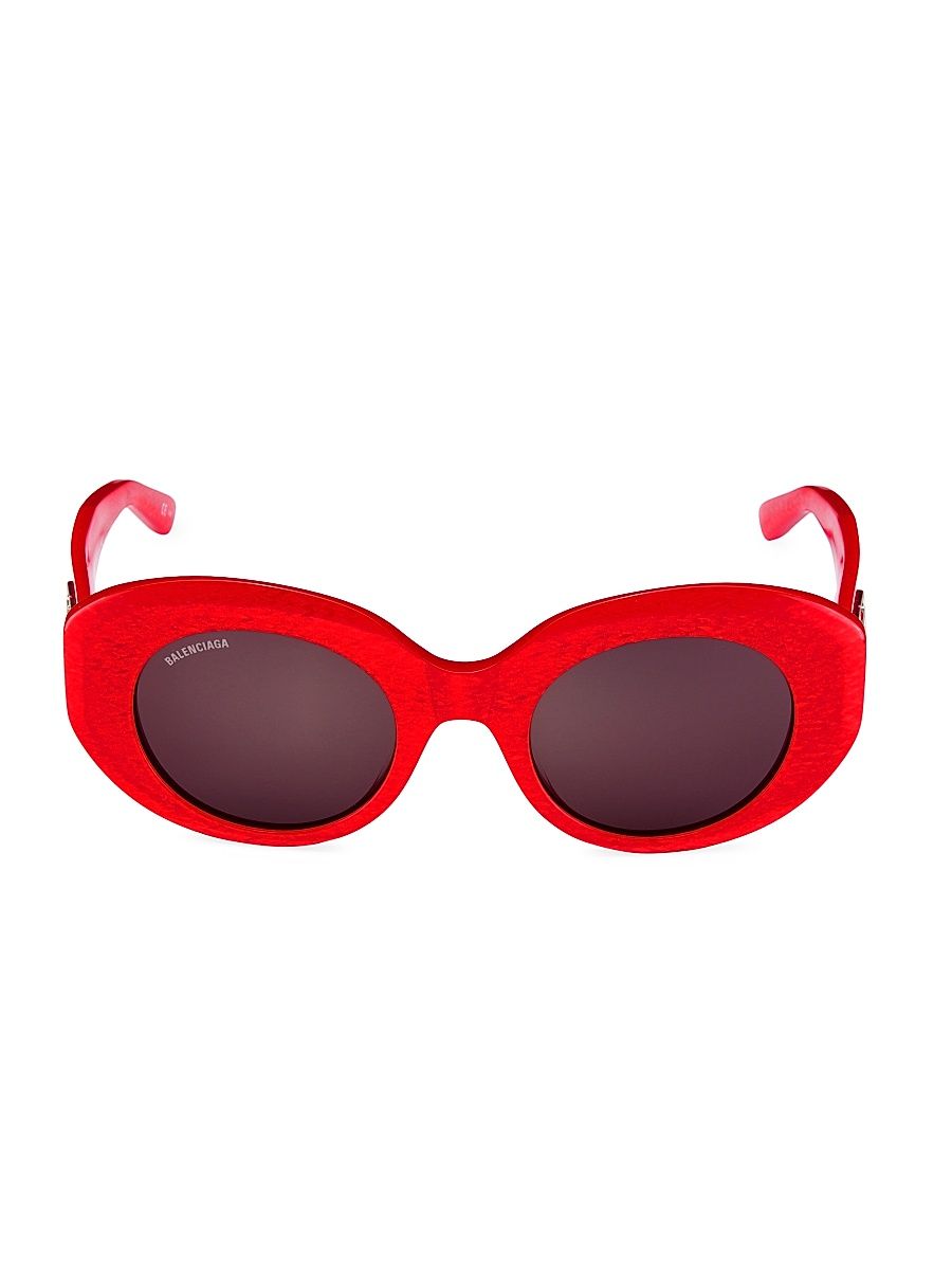 Women's Rive Gauche 52MM Oval Sunglasses - Red