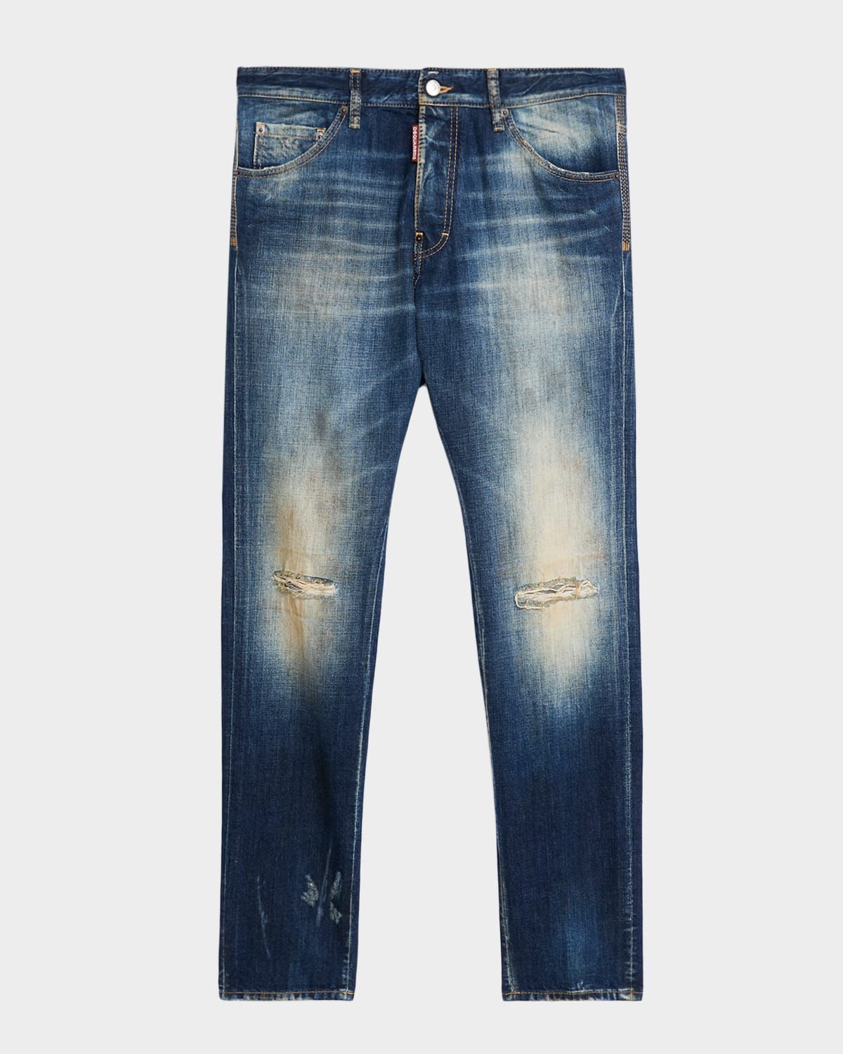 Men & apos;s Cool Guy Slim Faded Denim Jeans