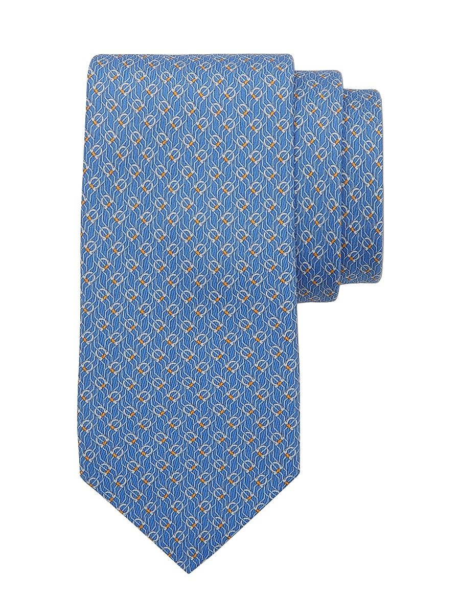 Men's Tetris Silk Tie - Azzurro
