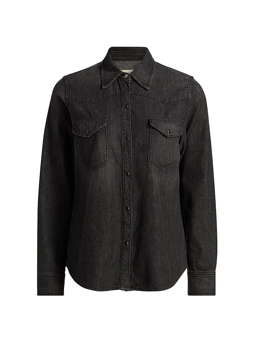 Women's Travis Denim Shirt - Faded Black Wash - Size XS