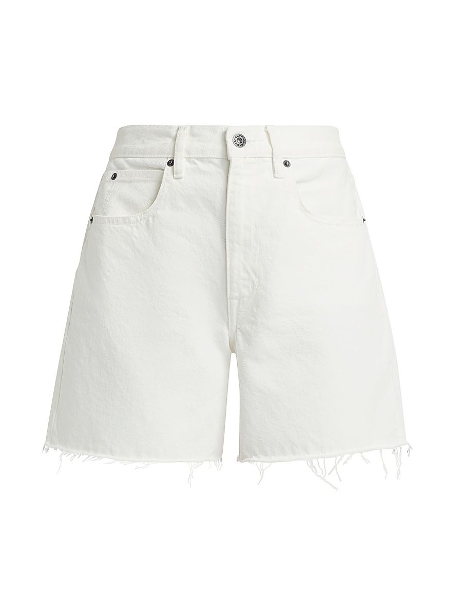 Women's Sienna Cut-Off Denim Shorts - White - Size 30