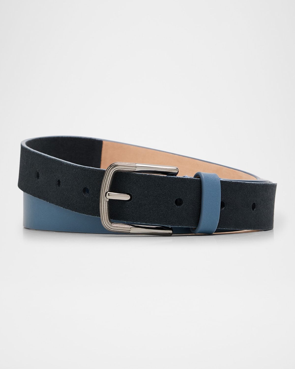Men & apos;s Suede and Leather Reversible Belt