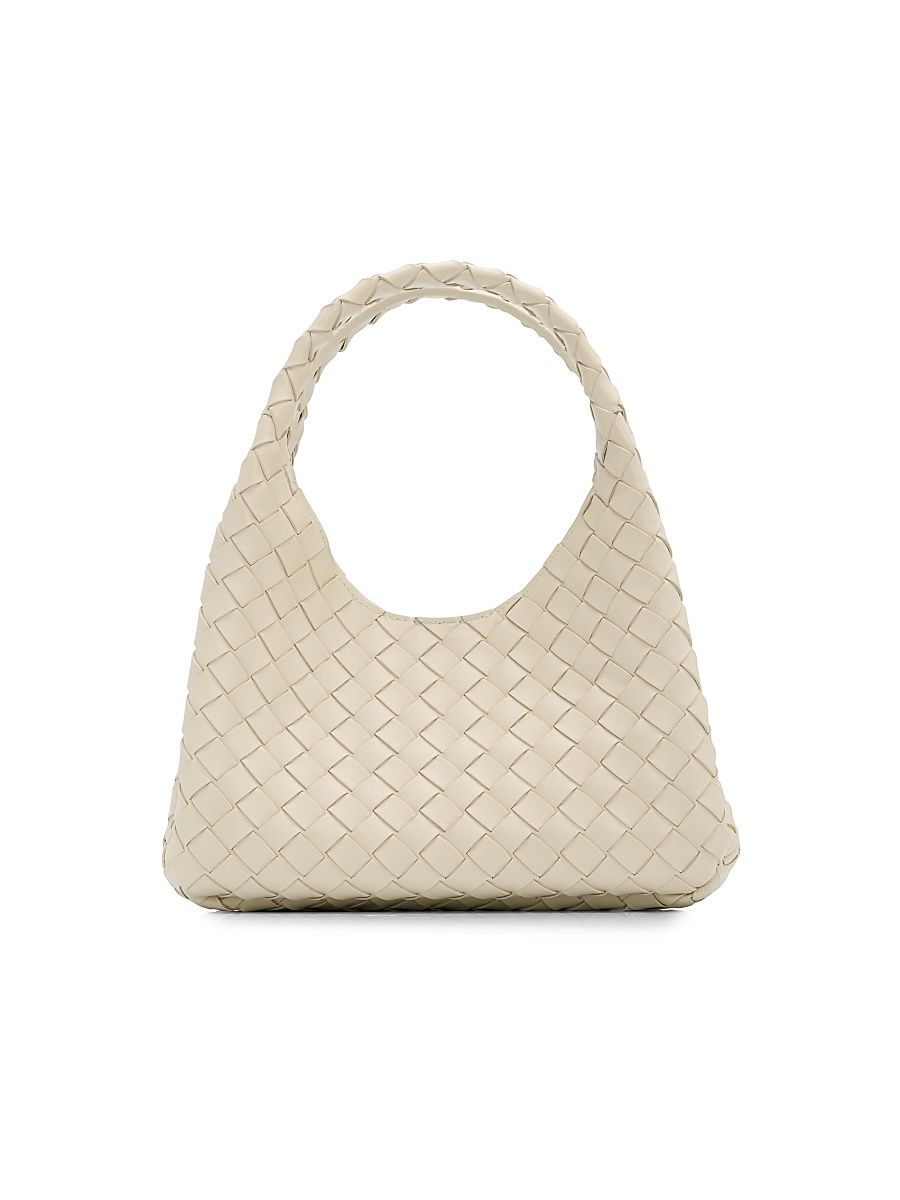 Women's Small Campana Intrecciato Leather Shoulder Bag - Fondant Brass