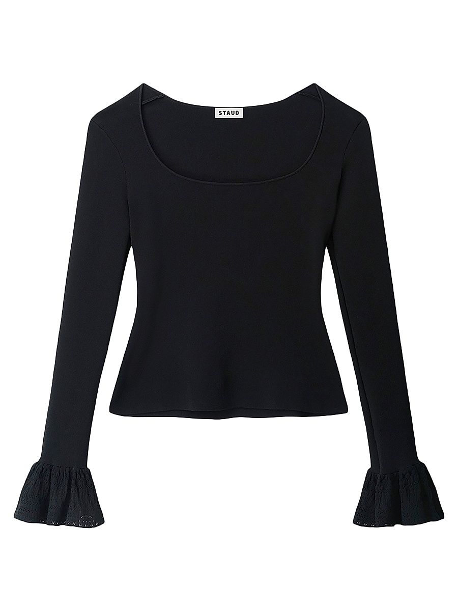 Women's Shelley Scoopneck Top - Black - Size XL
