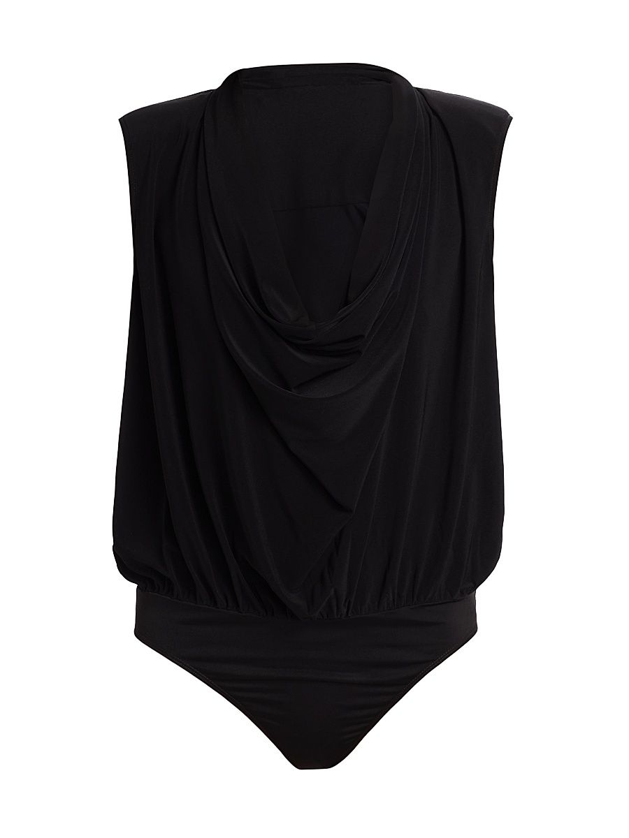 Women's Eden Stretch Jersey Sleeveless Bodysuit - Black - Size Medium