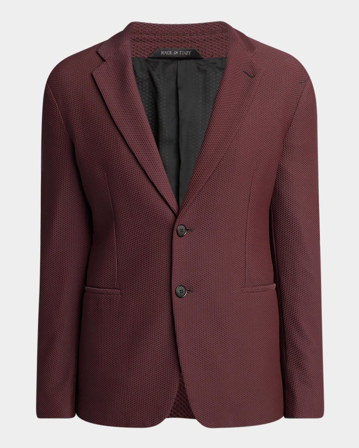 Men & apos;s Rice Stitch Two-Button Sport Coat