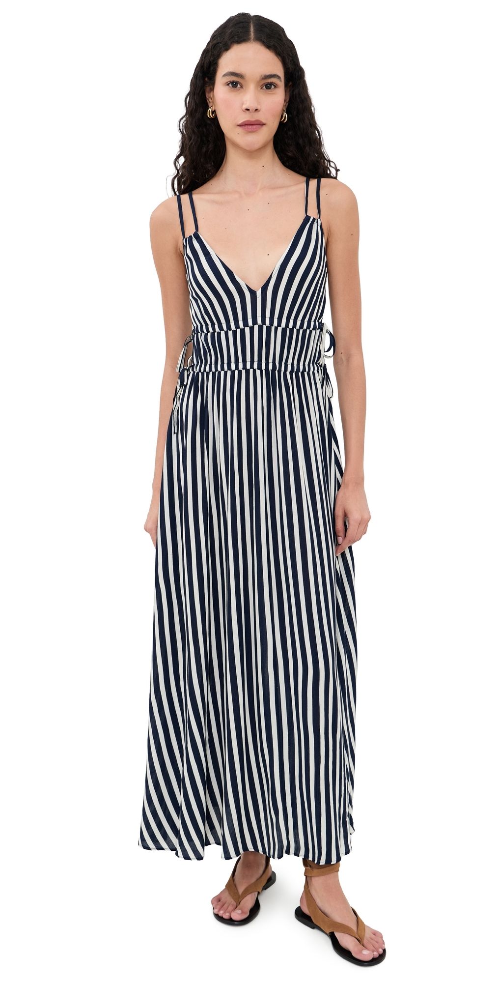Faherty Sunbeam Dress Spellbound Coastal Stripe L