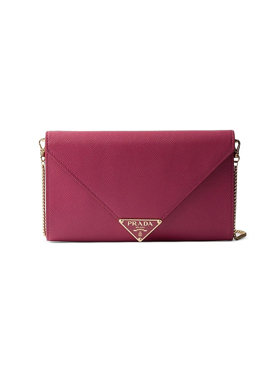 Women's Saffiano Leather Mini-Bag - Red