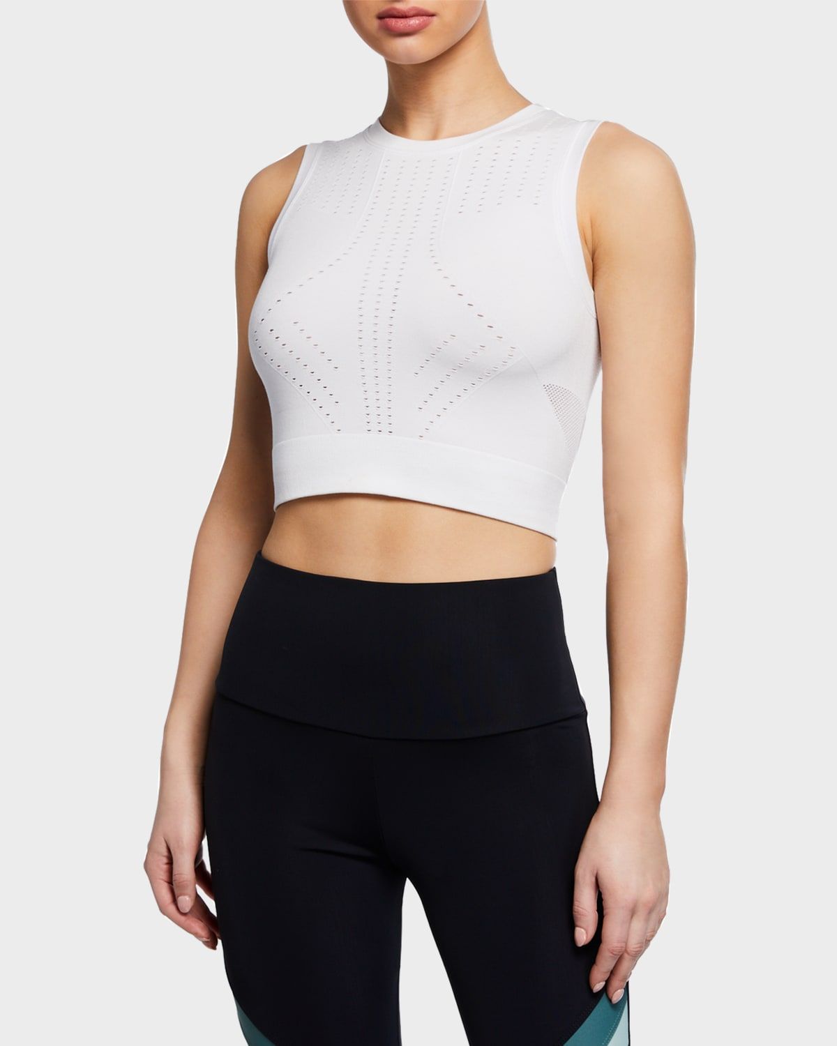 Infinity Crop Sleeveless Mesh Active Top