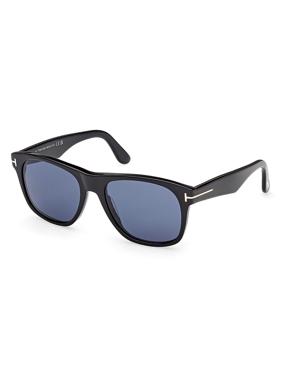 Men's Marlon 55MM Square Sunglasses - Shinyblackblue