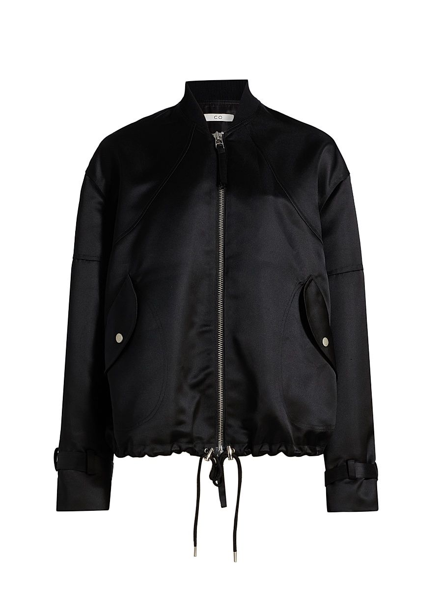 Women's Raglan Sleeve Sports Bomber Jacket - Black - Size XL