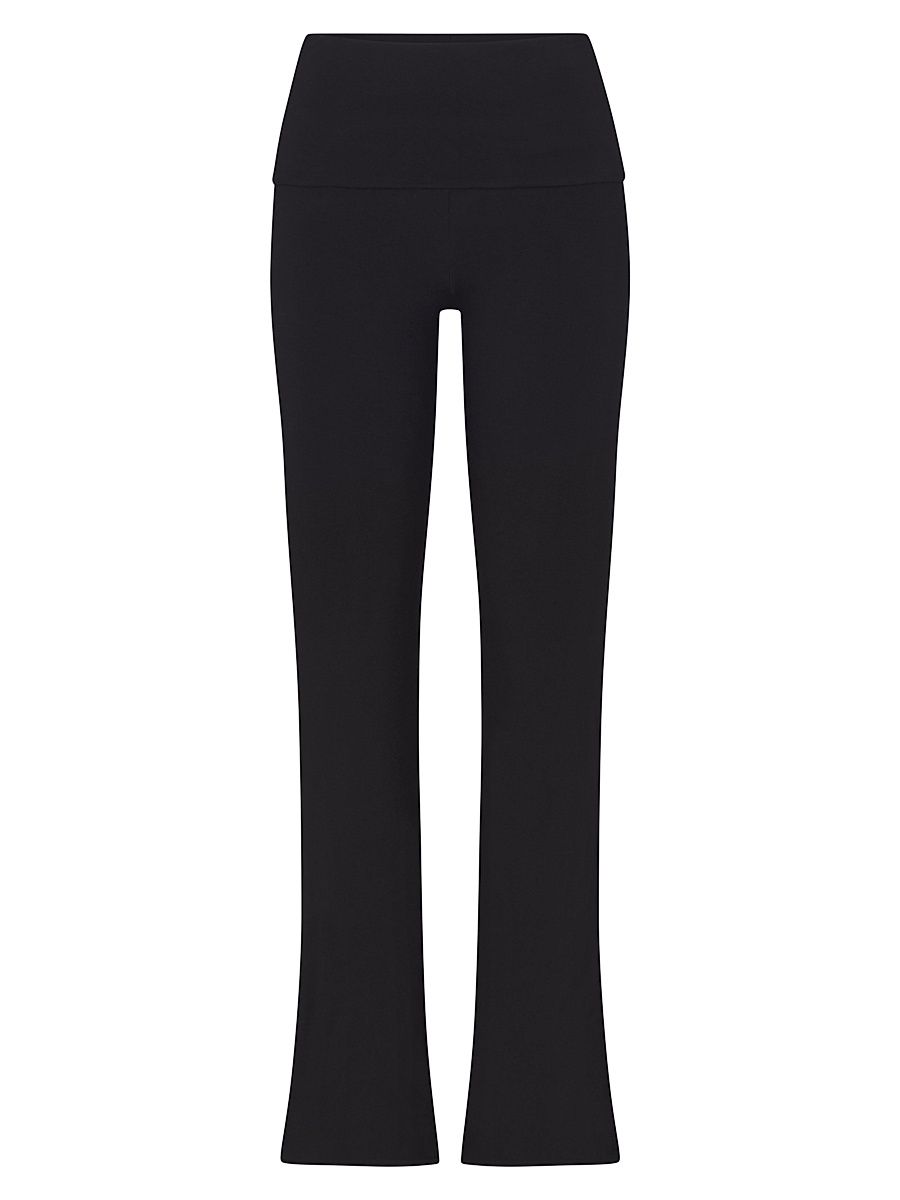 Women's Cotton Jersey Foldover Pants - Redwood - Size Large