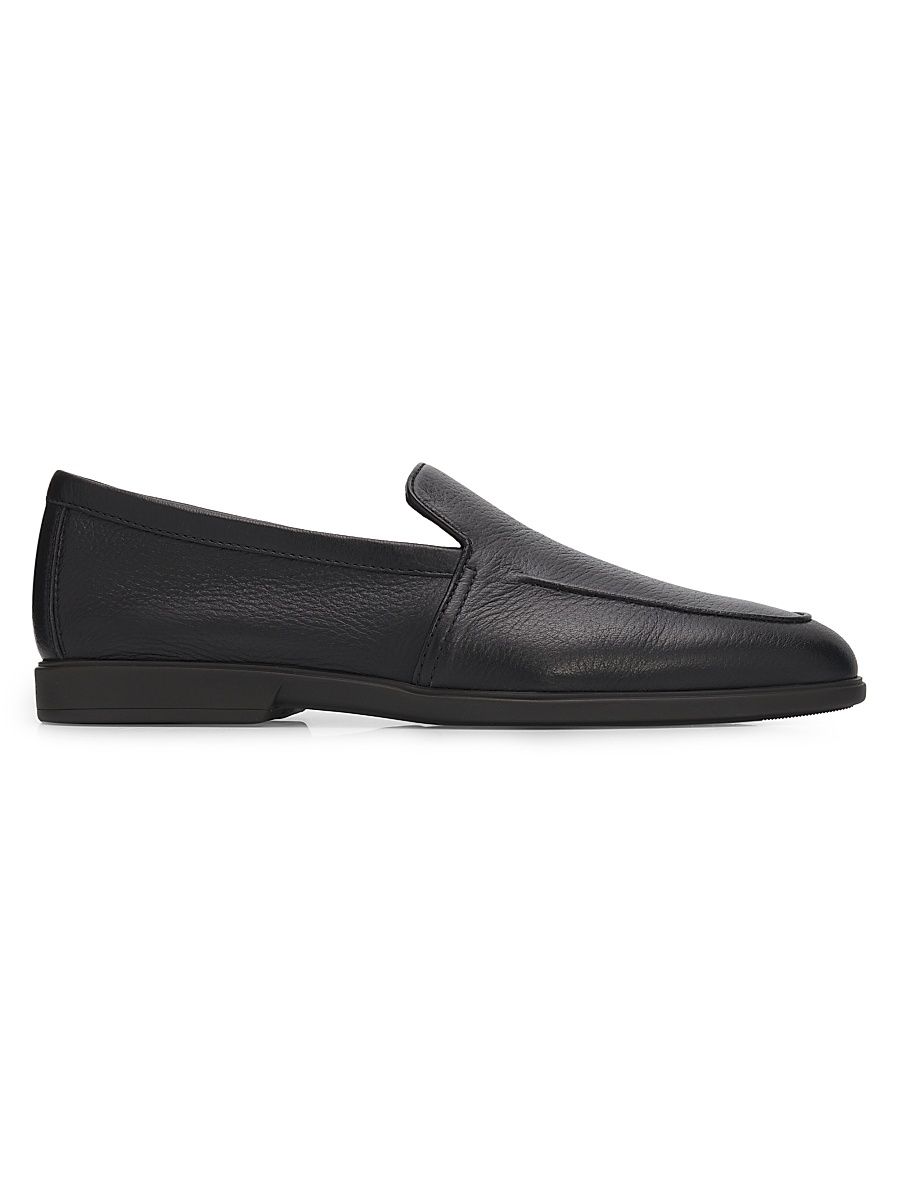 Men's Malibu Leather Loafers - Black - Size 13