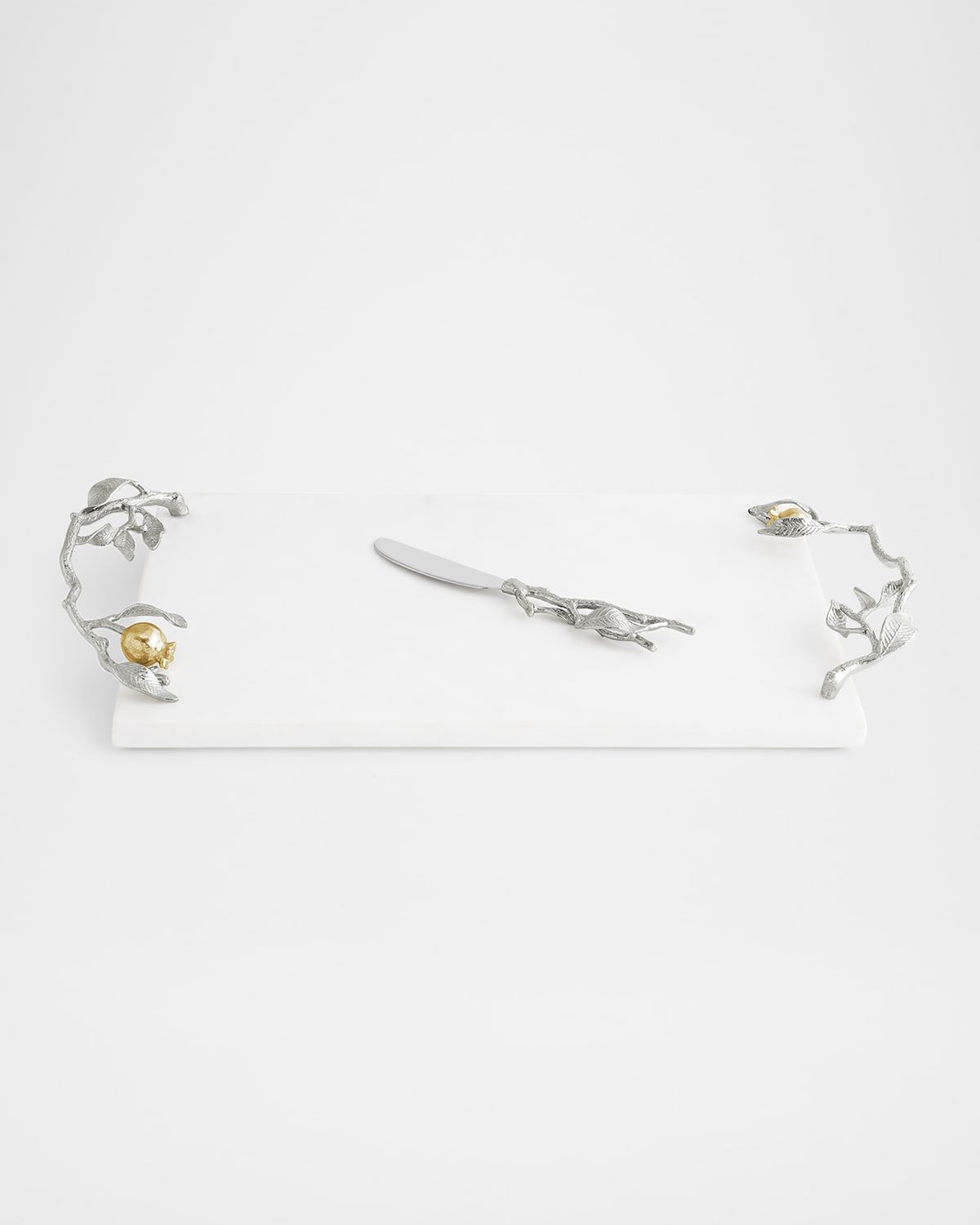 Pomegranate Silver & Gold Cheeseboard with Spreader