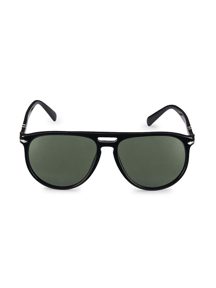 Men's Toms 55MM Pilot Sunglasses - Black