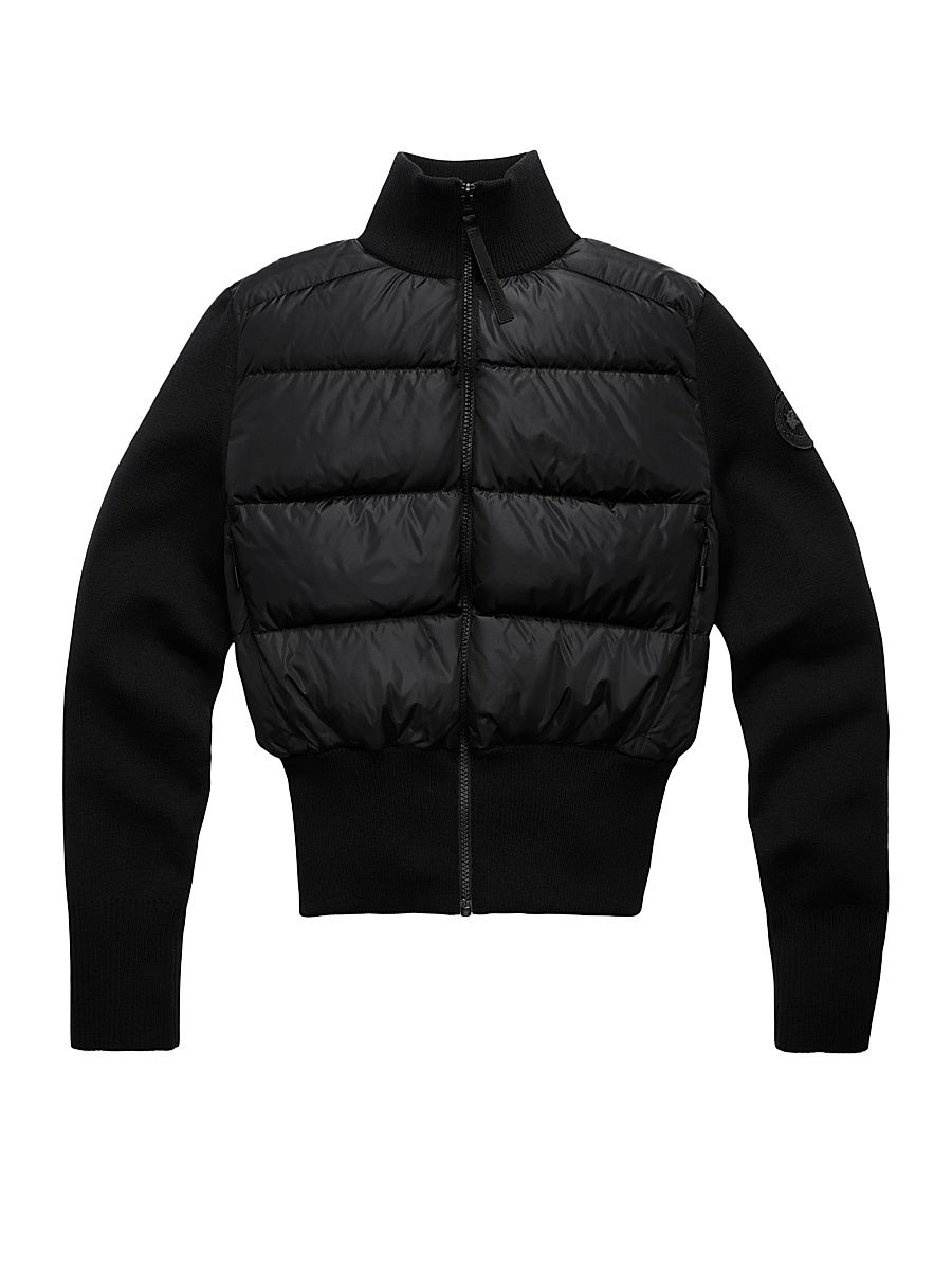 Women's Hybridge Wide Quilt Puffer Jacket - Black Noir - Size XL