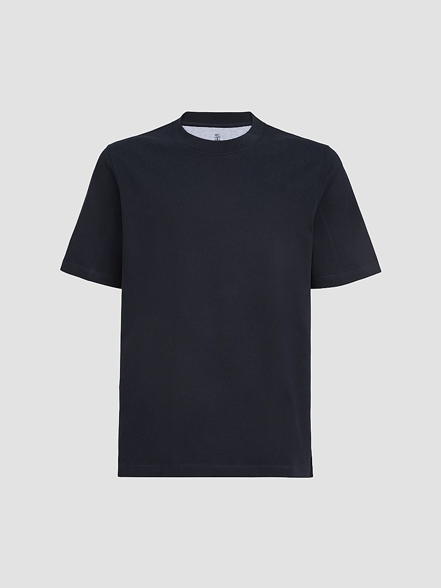 Men's Cotton Jersey V-Neck T-Shirt - Navy Blue - Size XXXXL