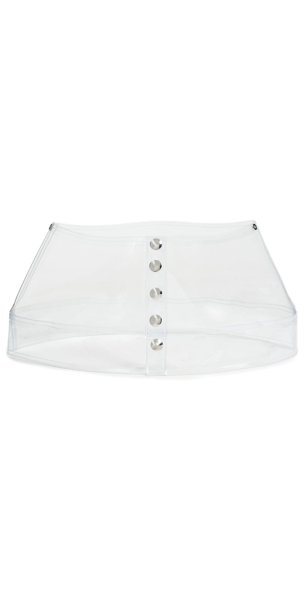 Tibi PVC Peplum Belt Clear 6