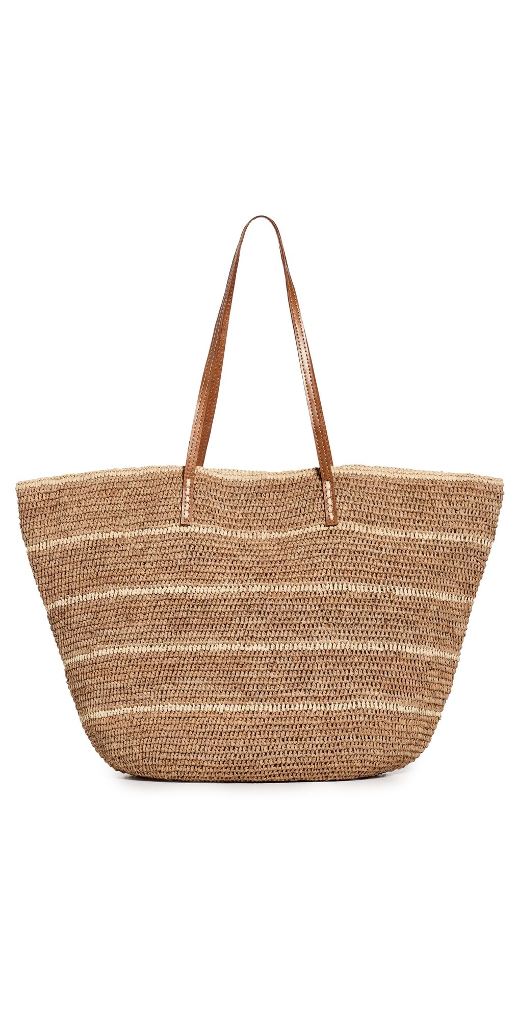 Mar Y Sol Cielo Tote Sand with Natural Stripes One Size