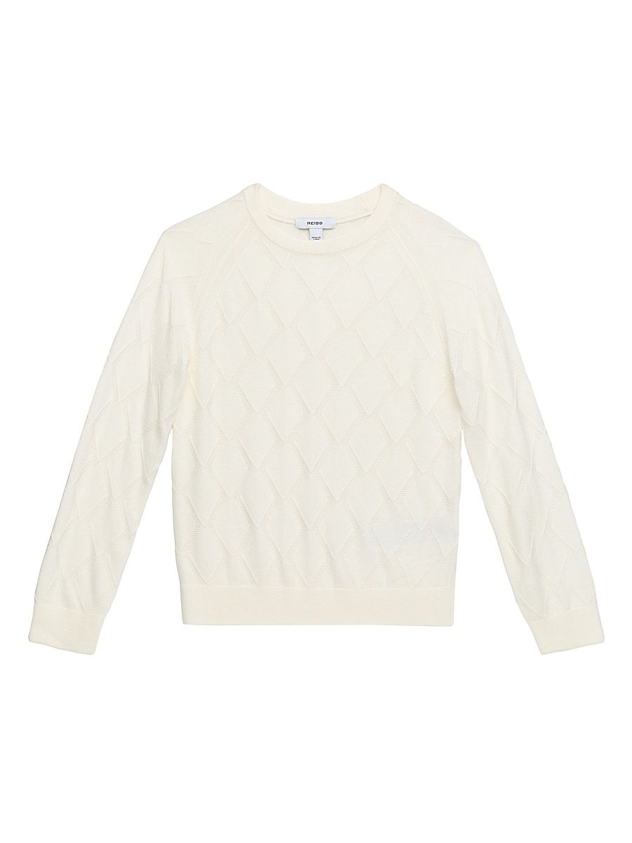 Little Boy's & Boy's Mansion Crewneck Sweater - Off White - Size 13