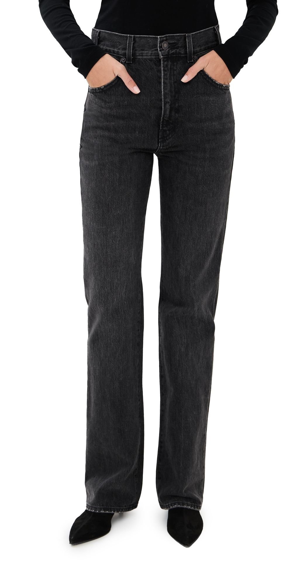 Nili Lotan Joan Jeans Stone Black Wash 29