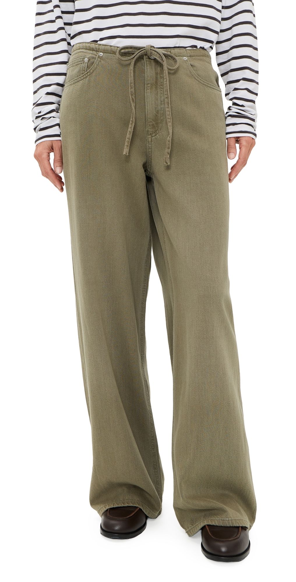 DL1961 Sienna Petite Wide Leg Relaxed Jeans Clover 27