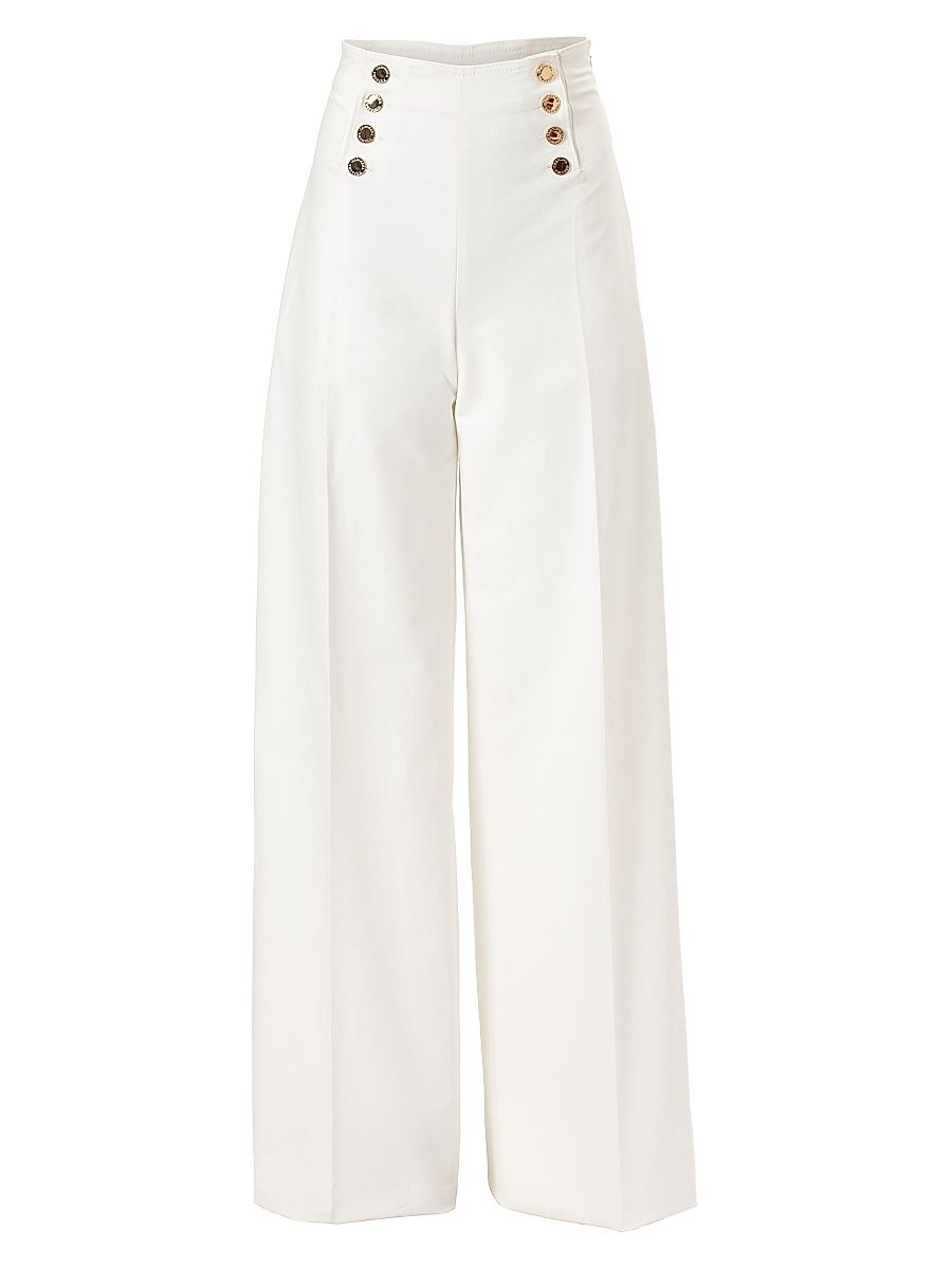 Women's Cabana Alba Stretch-Cotton Pants - White - Size 10