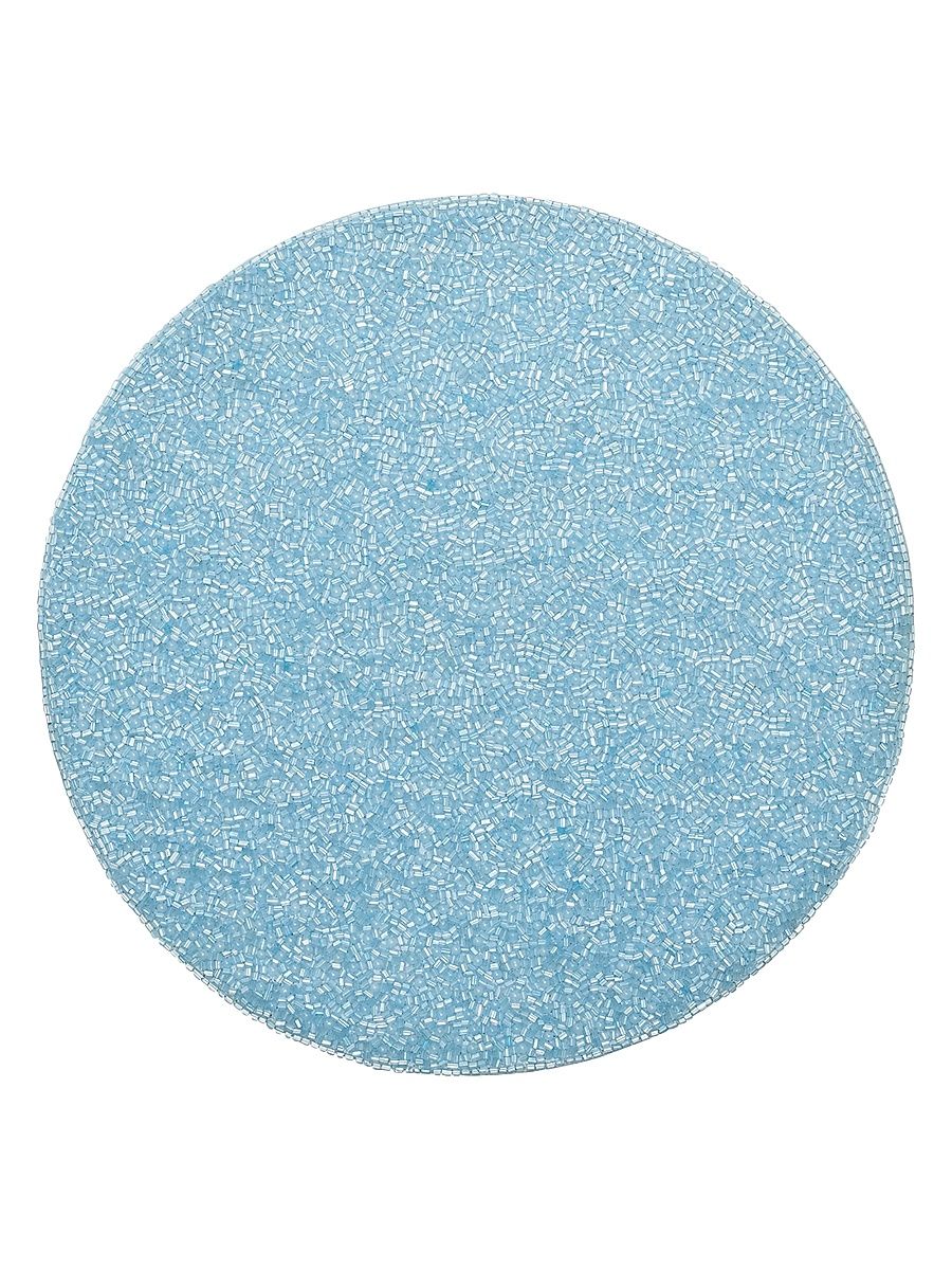 Perennial Beaded Placemat - Light Blue