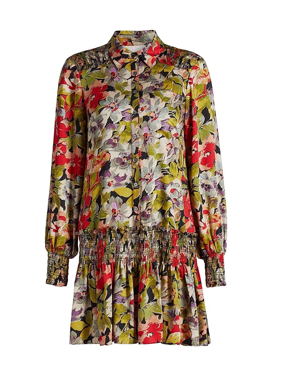 Women's Canyon Bloom Damia Floral Minidress - Black Multi - Size 12