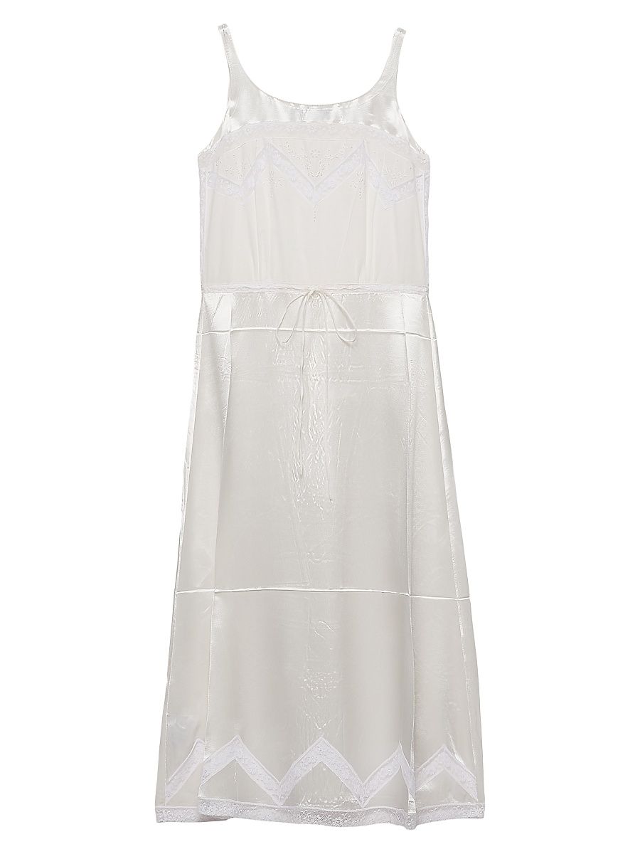 Women's Embroidered Old Batiste Dress - White - Size 6