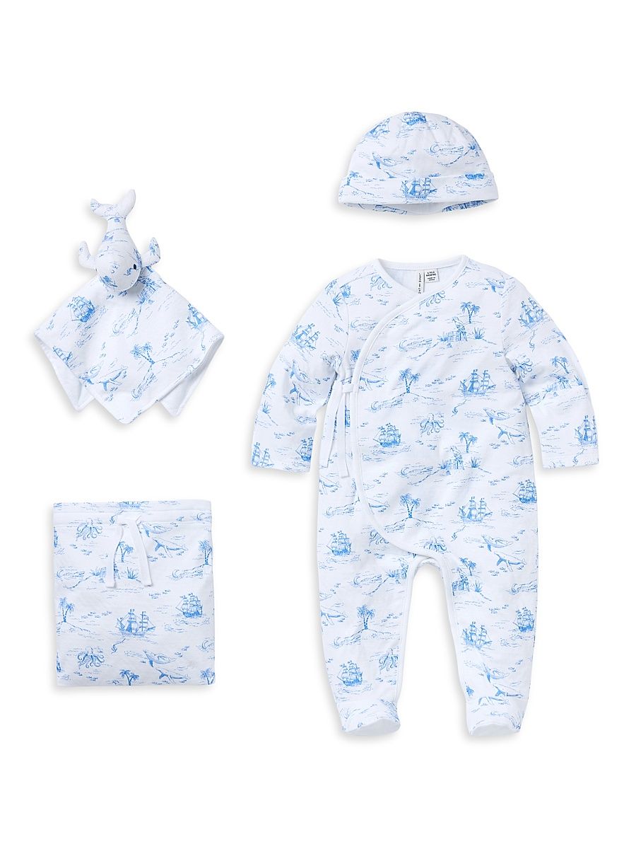 Baby Boy's Toile Bundle Of Love Gift Set - Blue - Size 6 Months