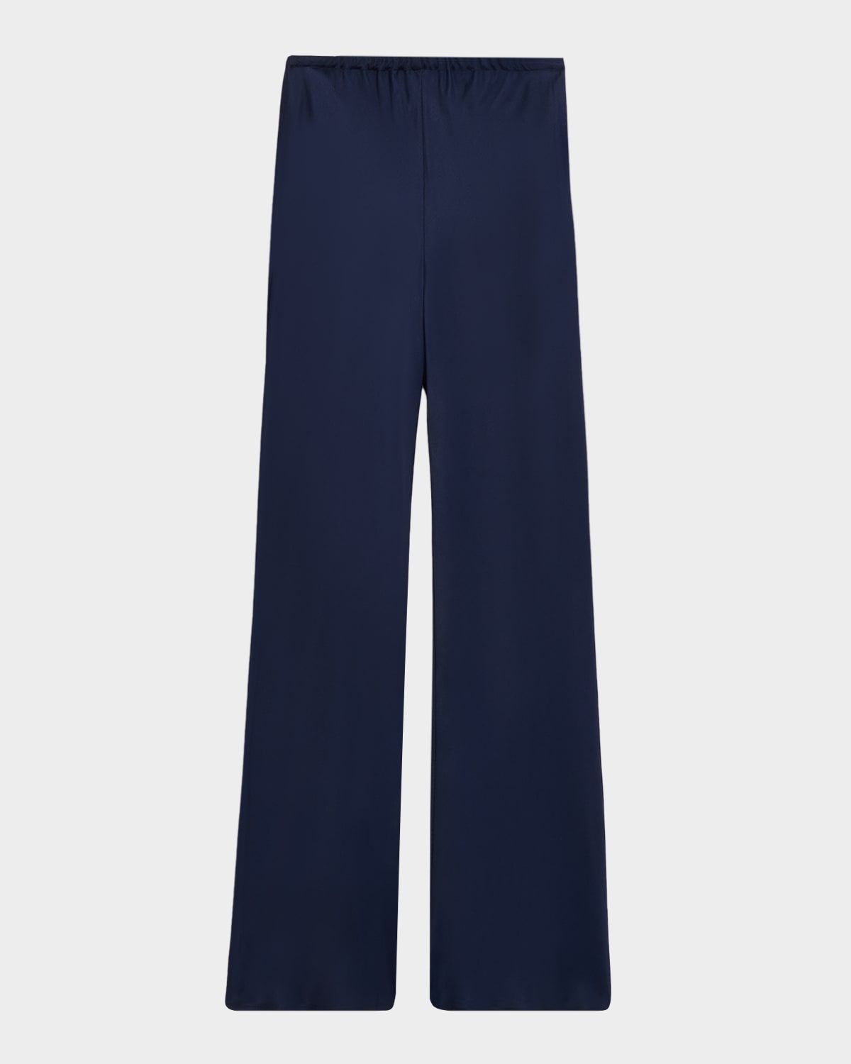 Rio Bias-Cut Satin Flare Pants