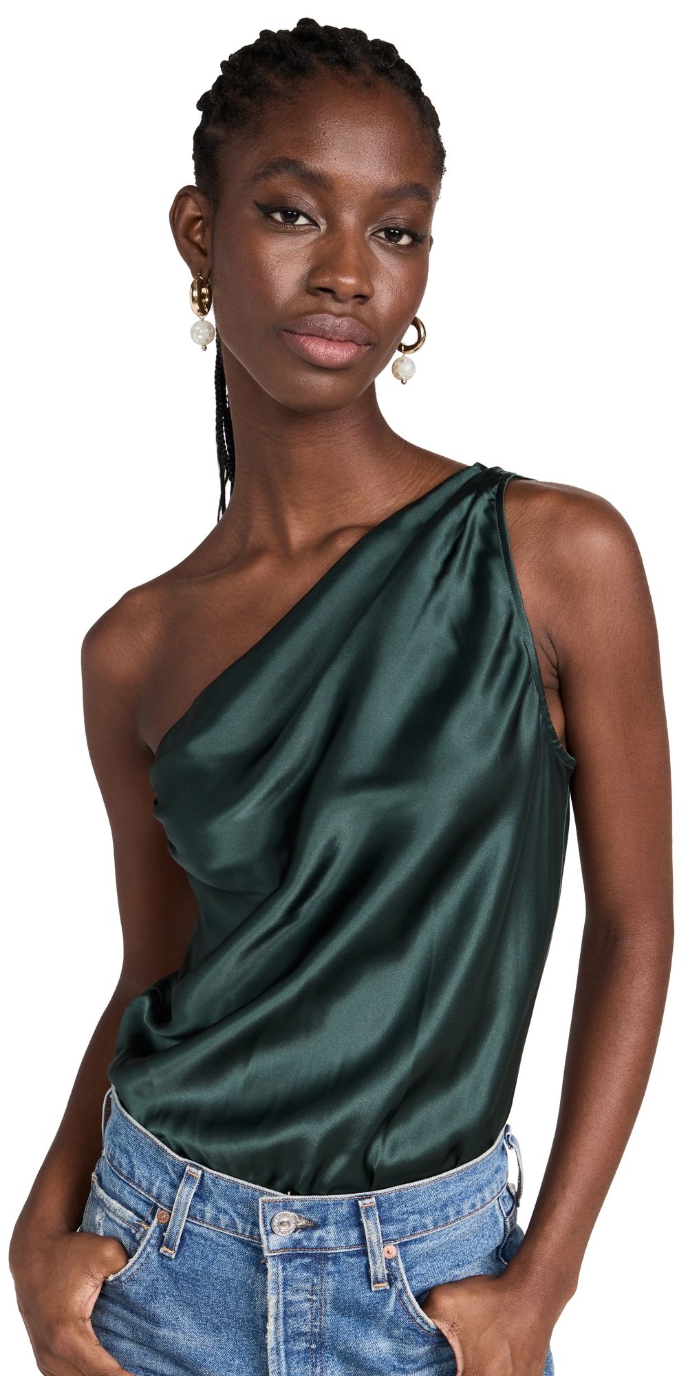 CAMI NYC Darby Thong Bodysuit Hunter XXS