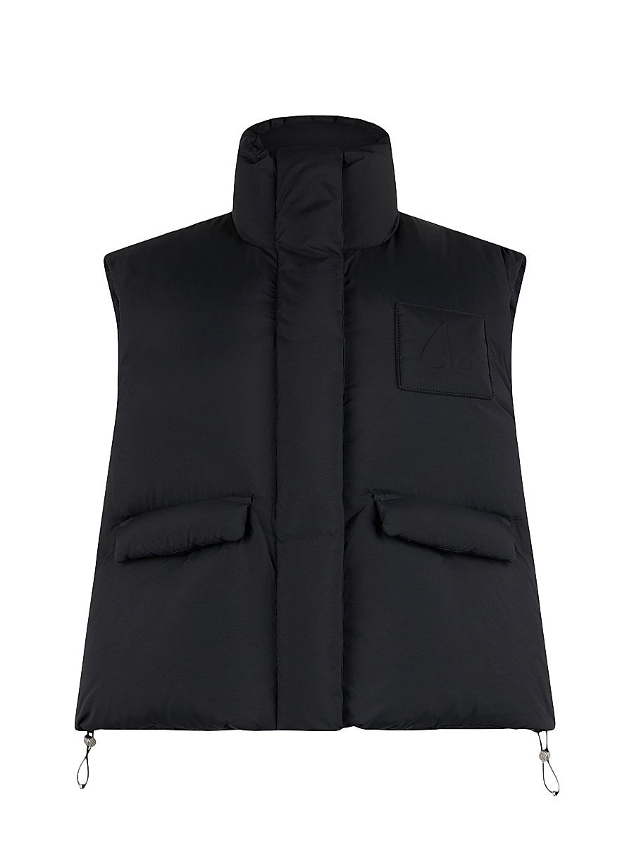 Women's Katrina Down Stand-Collar Vest - Black - Size Medium
