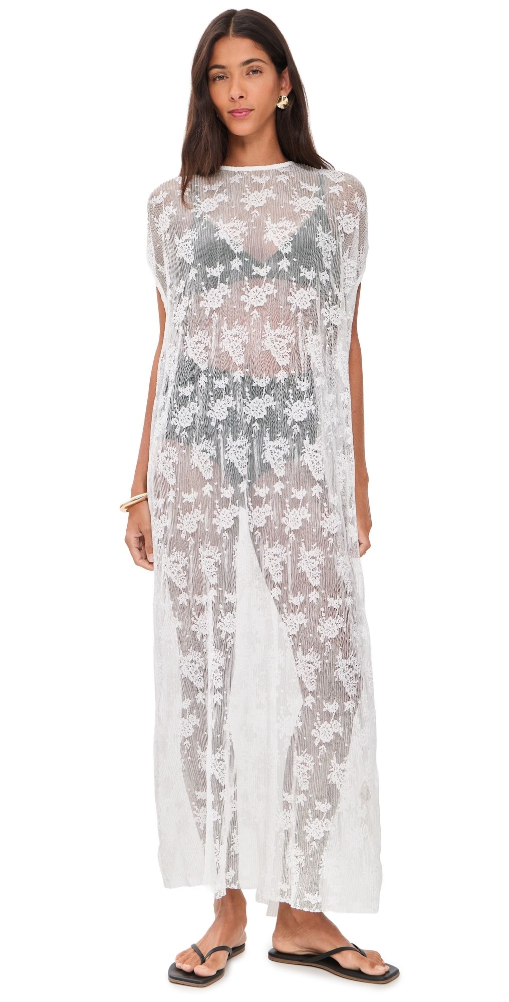 VRG GRL Lucienne Lace Maxi Dress White M