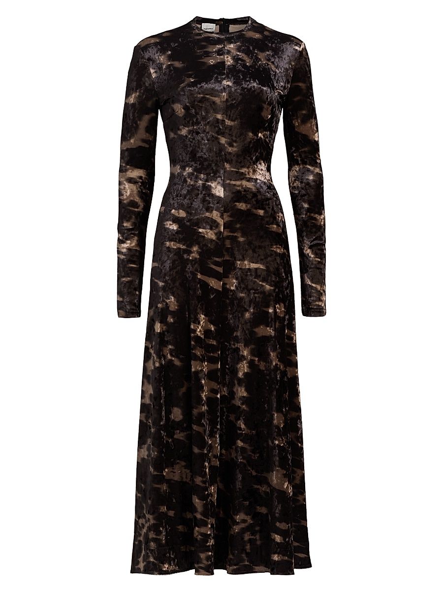 Women's Jynx Velvet Cut Out Maxi Dress - Midnight Mocha Brown - Size XS