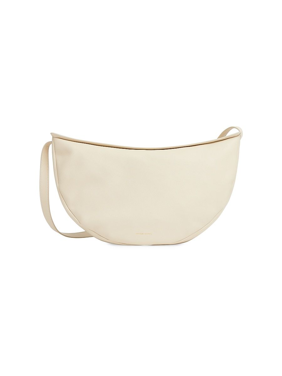 Women's Large Moon Leather Sling Crossbody Bag - Jasmine