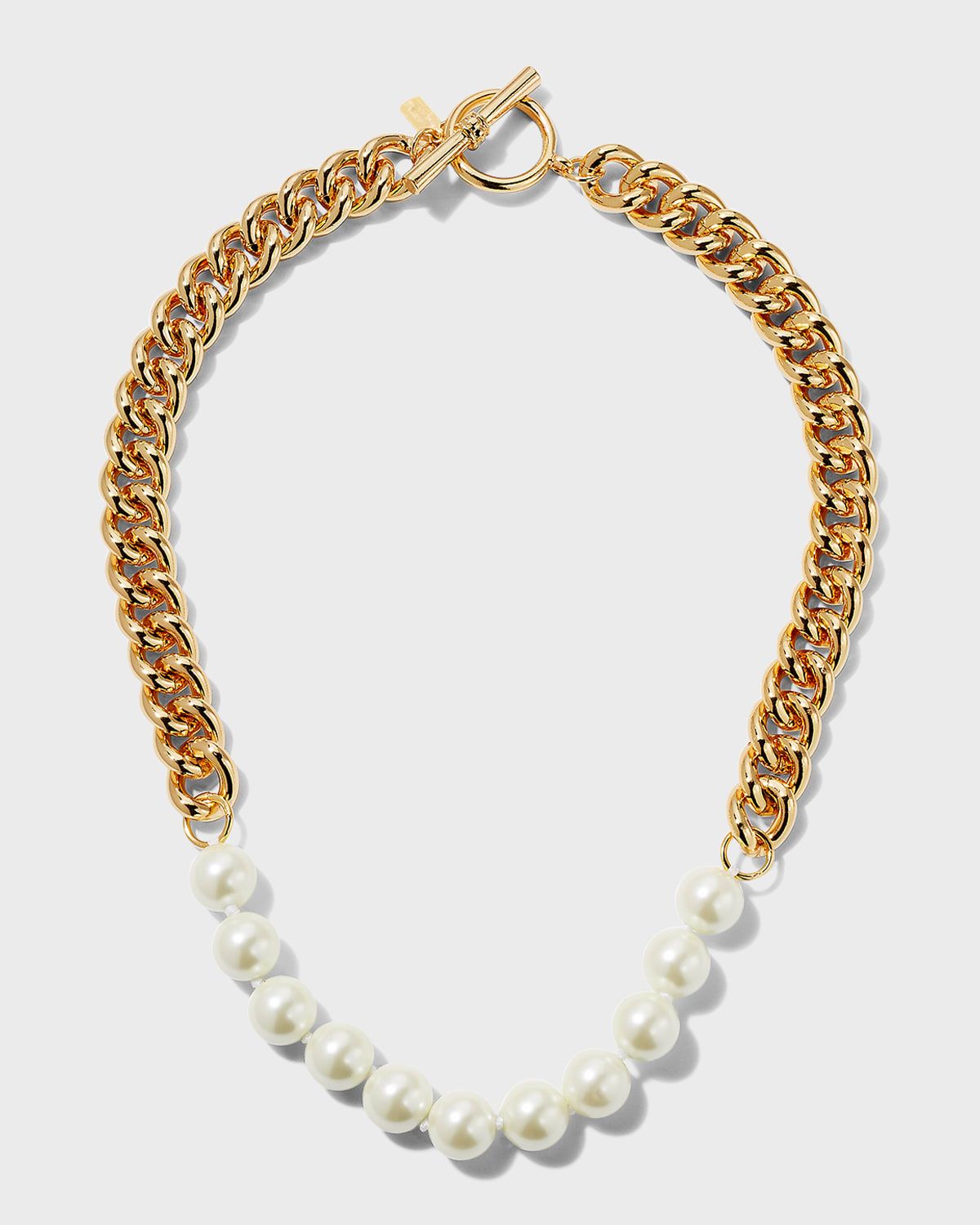 White Pearly Chain Necklace