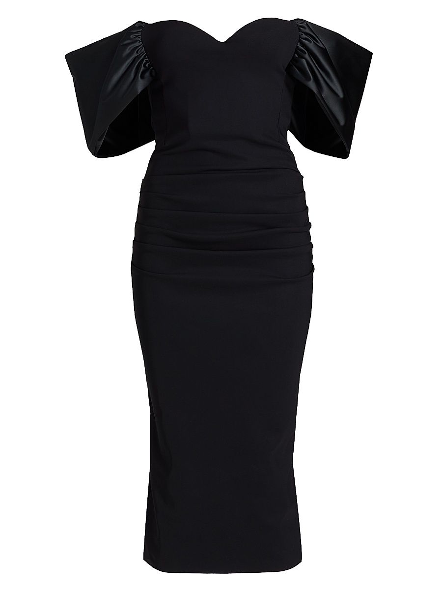 Women's Silvya Off-the-Shoulder Cocktail Dress - Black - Size 8