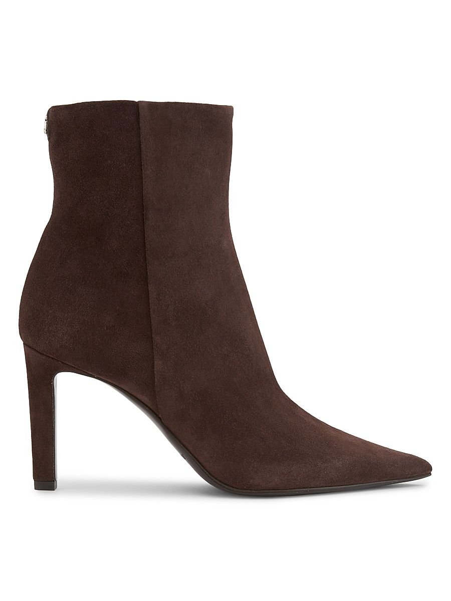 Women's Frankie 85MM Velvet Suede Booties - Chocolate - Size 11