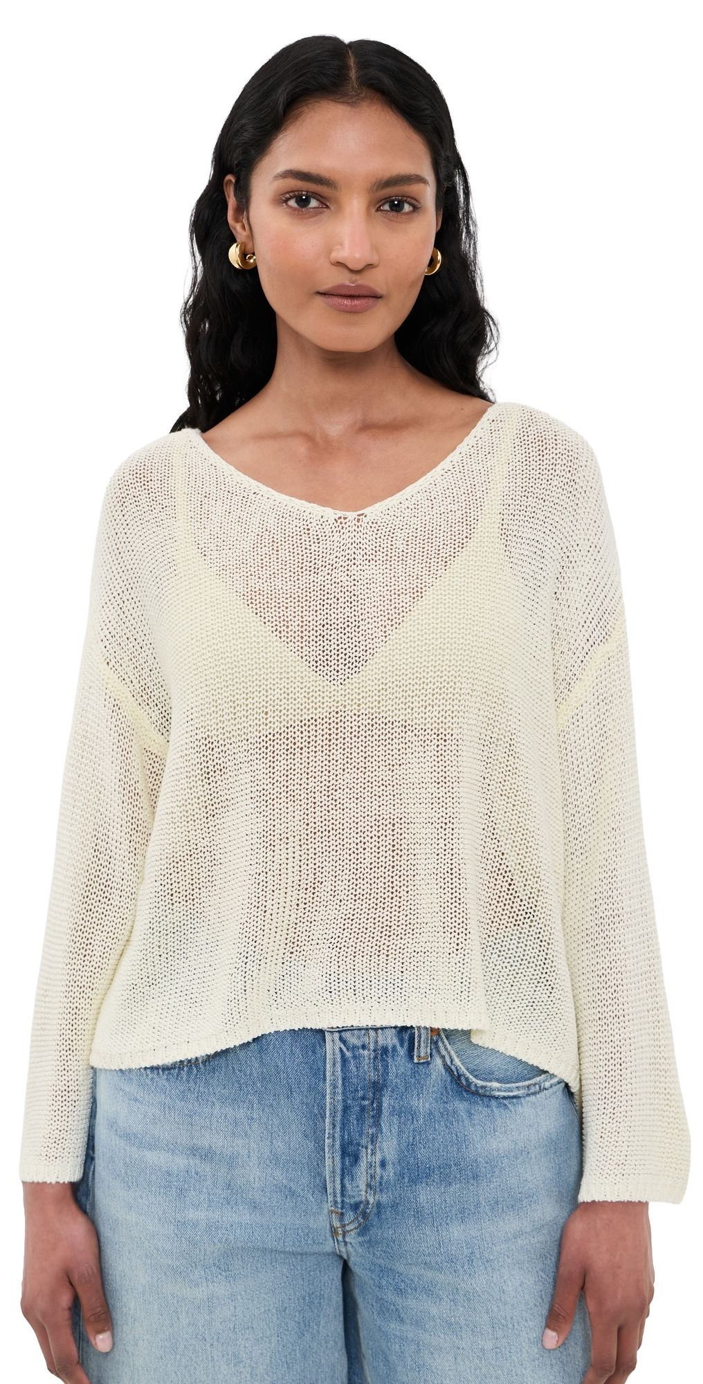L'AGENCE Ethan Knit Pullover Vanilla XL