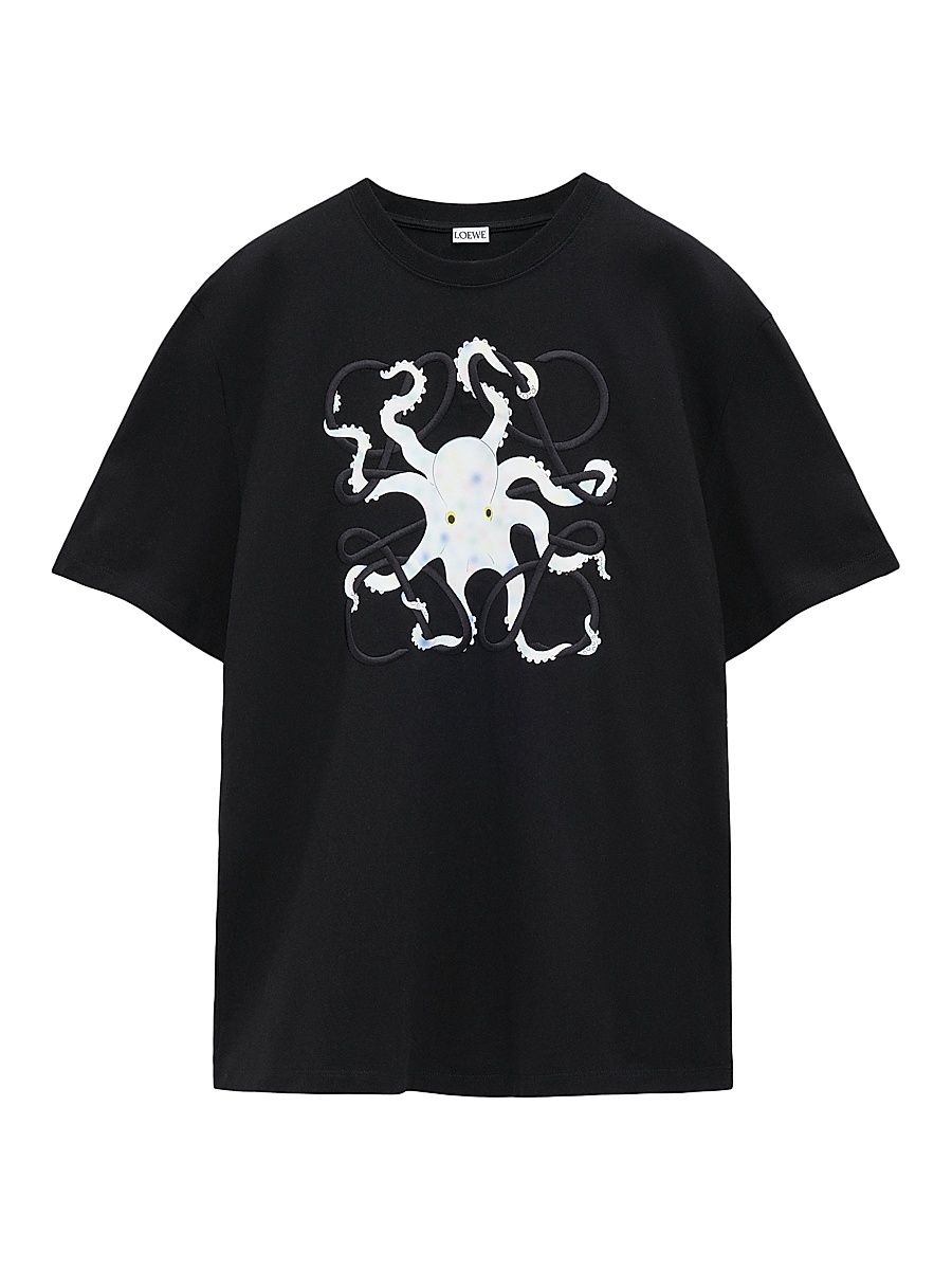 Men's Suna Fujita x LOEWE Octopus Relaxed-Fit T-Shirt - Black - Size Large