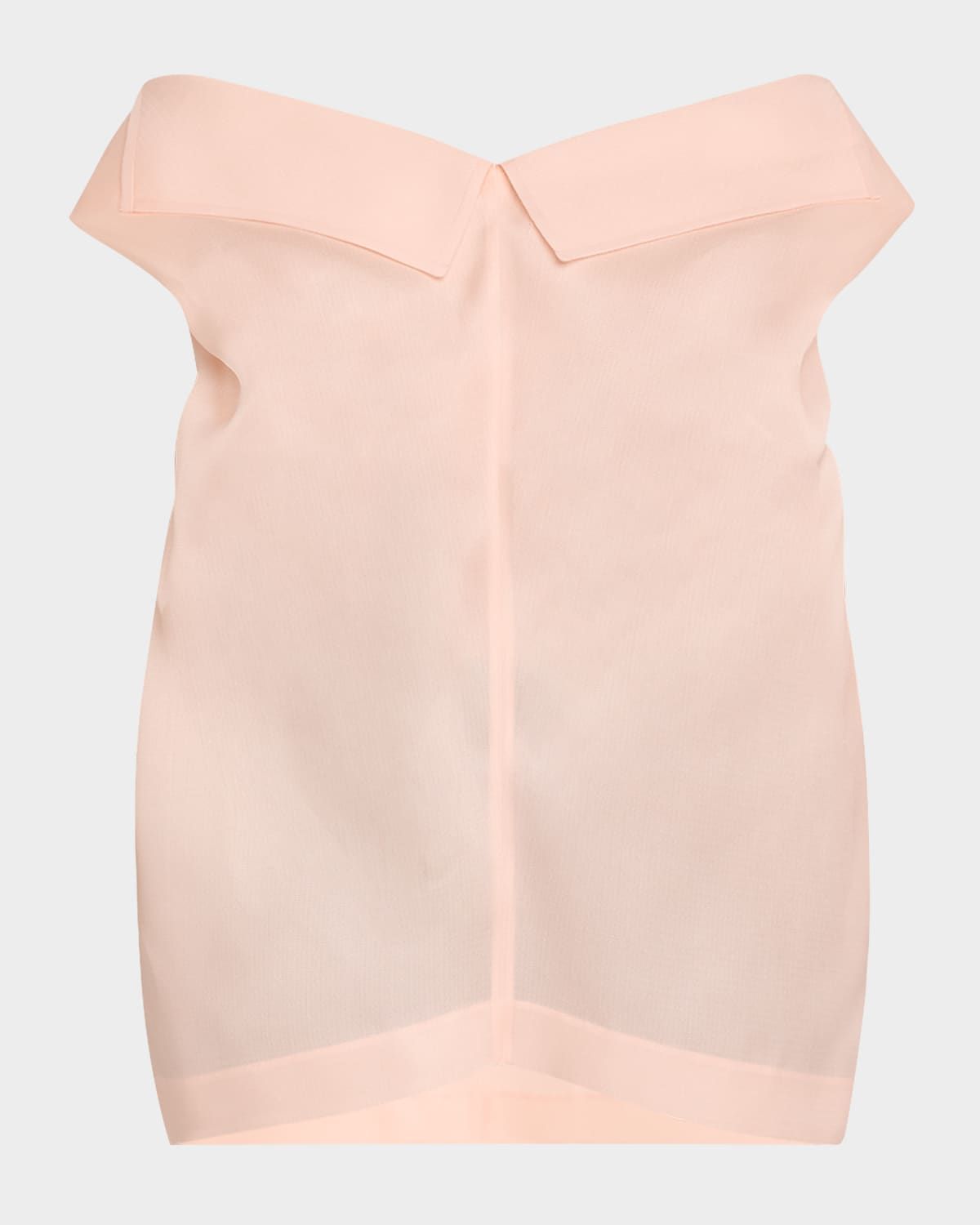 Selly Collared V-Neck Silk Top